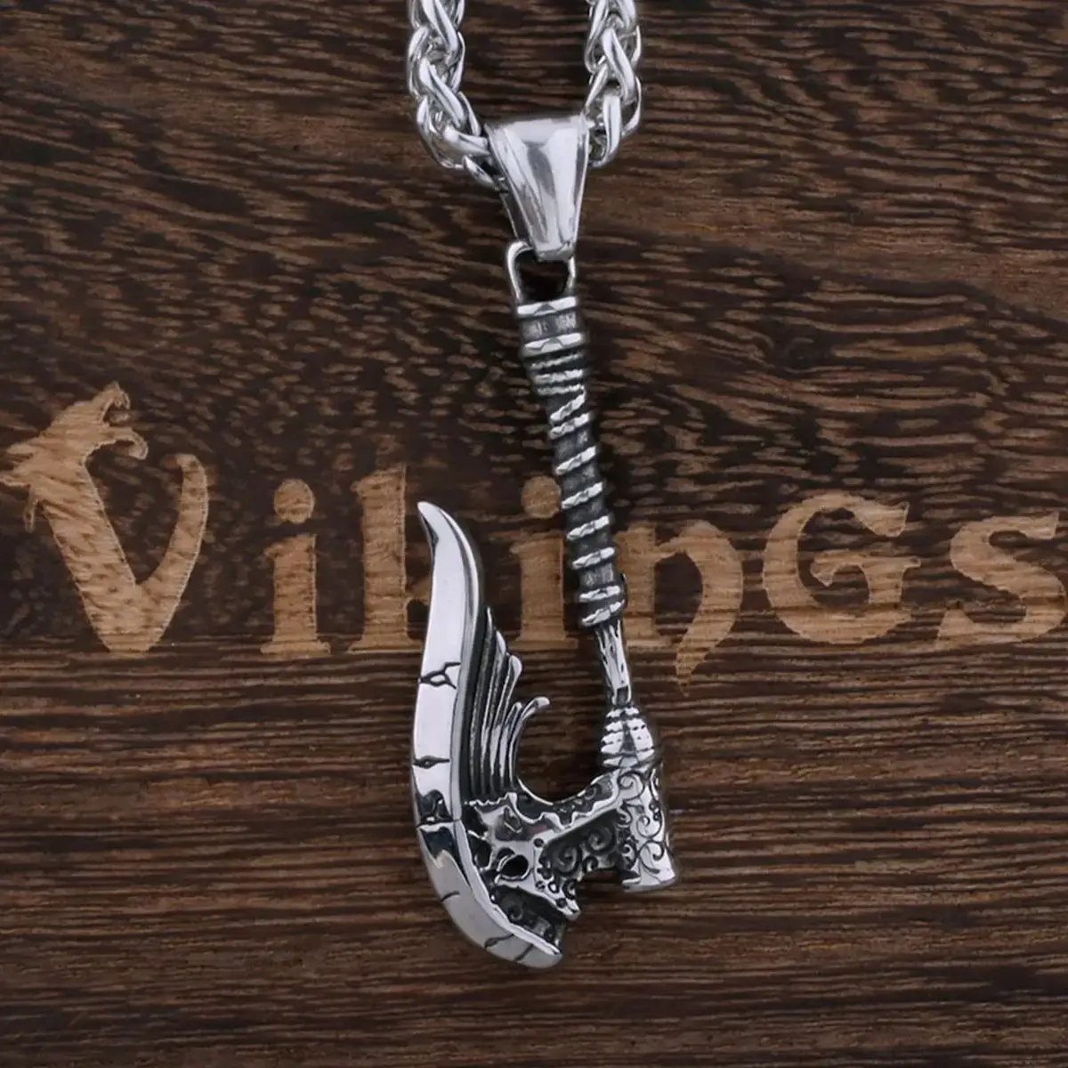Nordic Vikings Axe Necklace Men’s Stainless Steel Fashion Retro Hip Hop Biker Pendant Necklace Amulet Charm Male Jewelry Gift Nordic Vikings Axe Necklace Men's Stainless Steel Fashion Retro Hip Hop Biker Pendant Necklace Amulet Charm Male Jewelry Gift