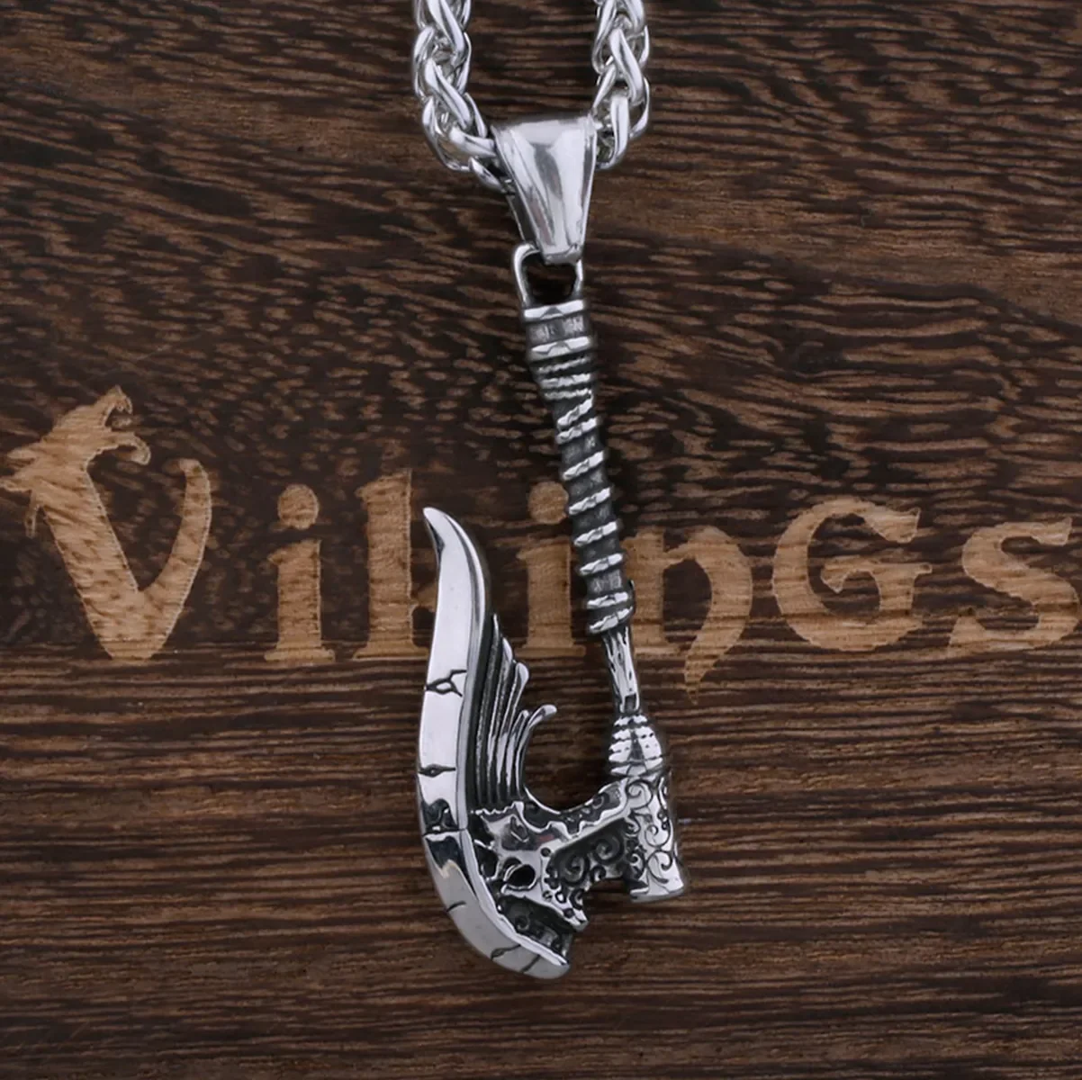 Nordic Vikings Axe Necklace Men’s Stainless Steel Fashion Retro Hip Hop Biker Pendant Necklace Amulet Charm Male Jewelry Gift Nordic Vikings Axe Necklace Men's Stainless Steel Fashion Retro Hip Hop Biker Pendant Necklace Amulet Charm Male Jewelry Gift
