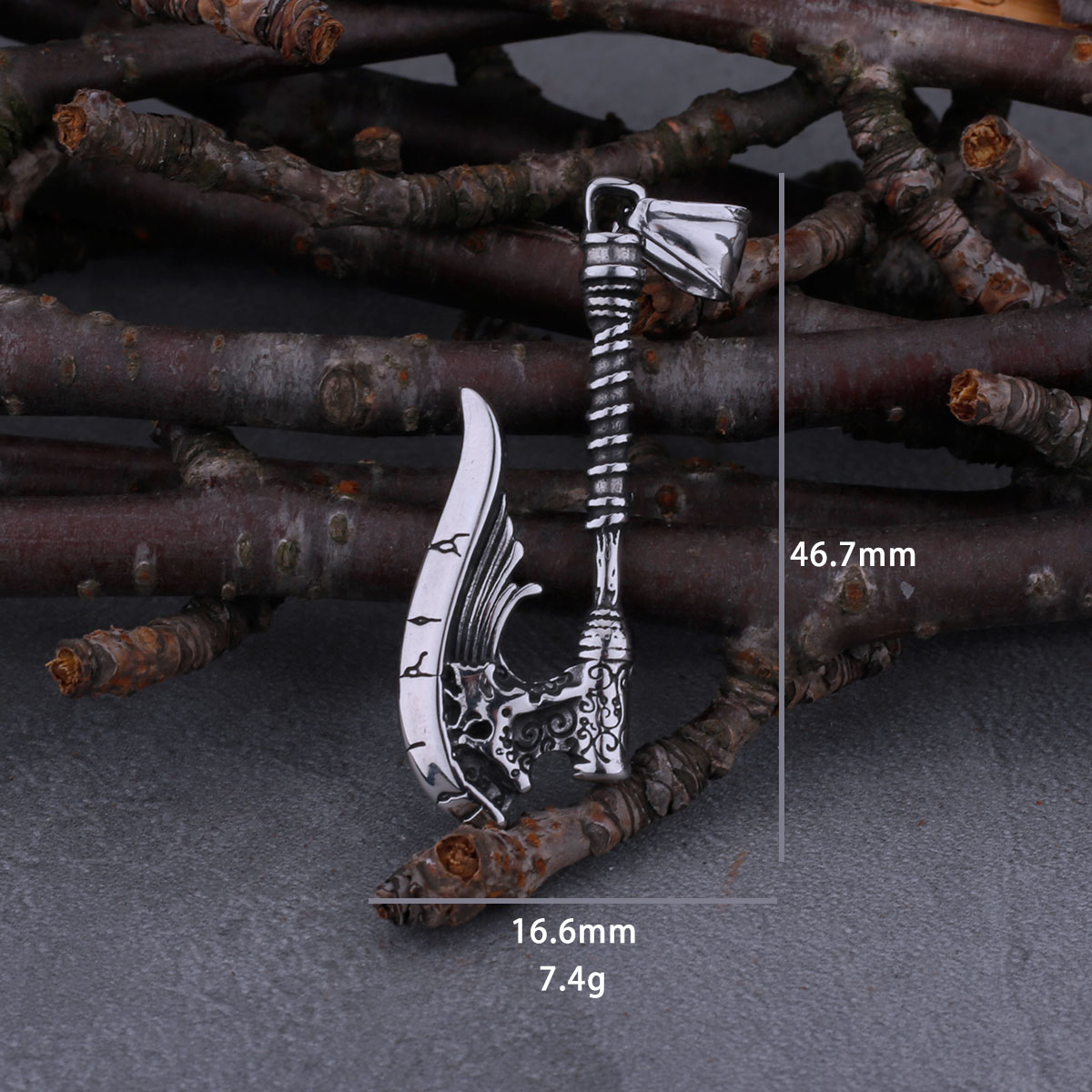 Nordic Vikings Axe Necklace Men's Stainless Steel Fashion Retro Hip Hop Biker Pendant Necklace Amulet Charm Male Jewelry Gift Nordic Vikings Axe Necklace Men's Stainless Steel Fashion Retro Hip Hop Biker Pendant Necklace Amulet Charm Male Jewelry Gift