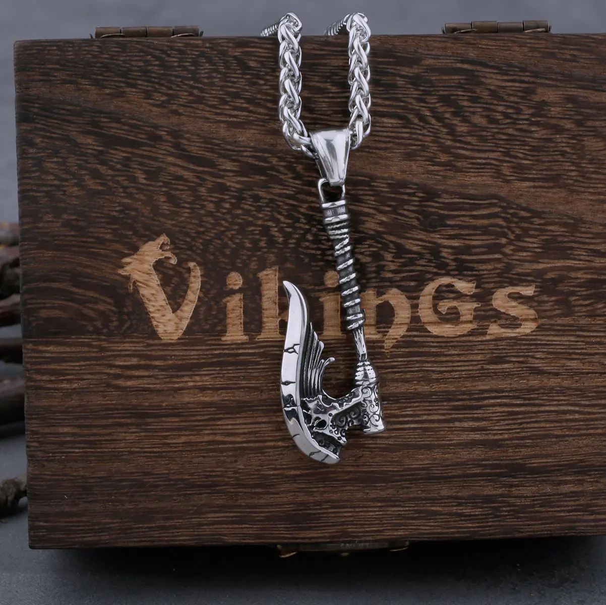 Nordic Vikings Axe Necklace Men's Stainless Steel Fashion Retro Hip Hop Biker Pendant Necklace Amulet Charm Male Jewelry Gift Nordic Vikings Axe Necklace Men's Stainless Steel Fashion Retro Hip Hop Biker Pendant Necklace Amulet Charm Male Jewelry Gift