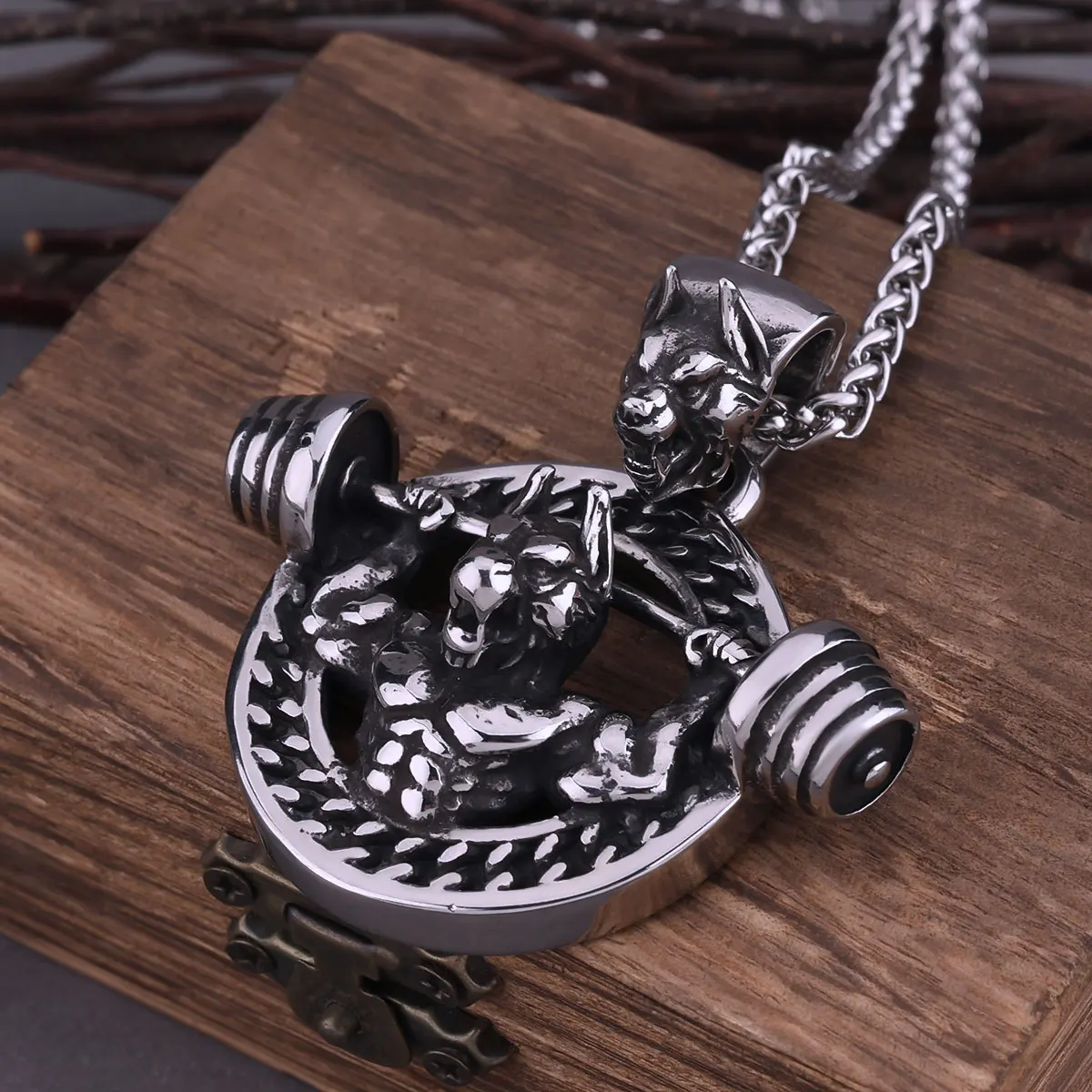 Masculine Men’s Dumbbell Fitness Pendant Heavy Metal Never Fade Stainless Steel Personalized Necklace Jewelry Gift for Males Masculine Men's Dumbbell Fitness Pendant Heavy Metal Never Fade Stainless Steel Personalized Necklace Jewelry Gift for Males