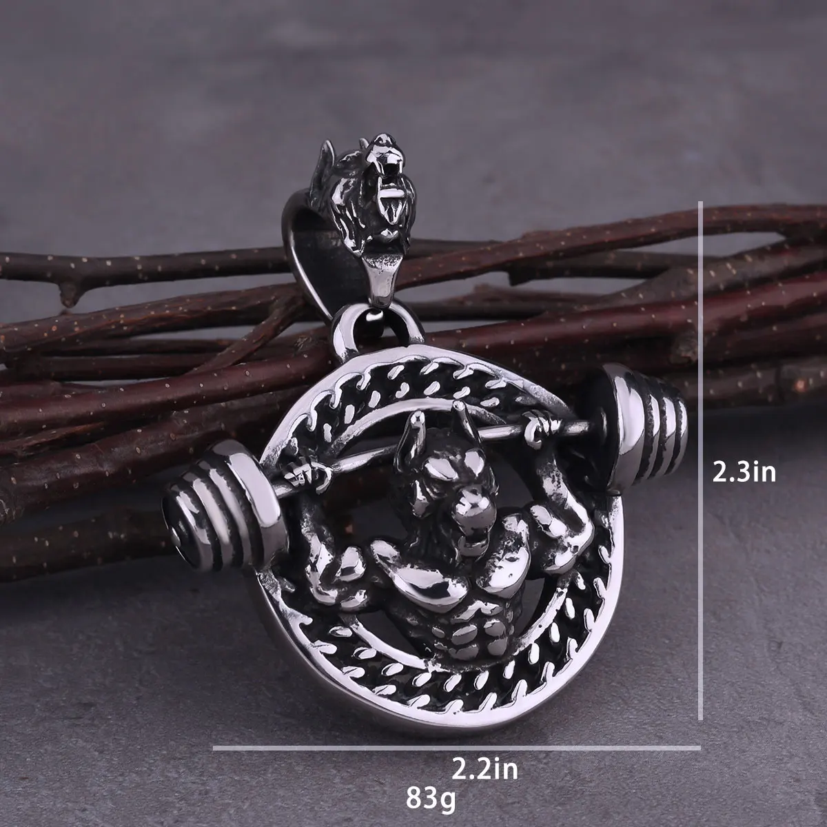 Masculine Men’s Dumbbell Fitness Pendant Heavy Metal Never Fade Stainless Steel Personalized Necklace Jewelry Gift for Males Masculine Men's Dumbbell Fitness Pendant Heavy Metal Never Fade Stainless Steel Personalized Necklace Jewelry Gift for Males