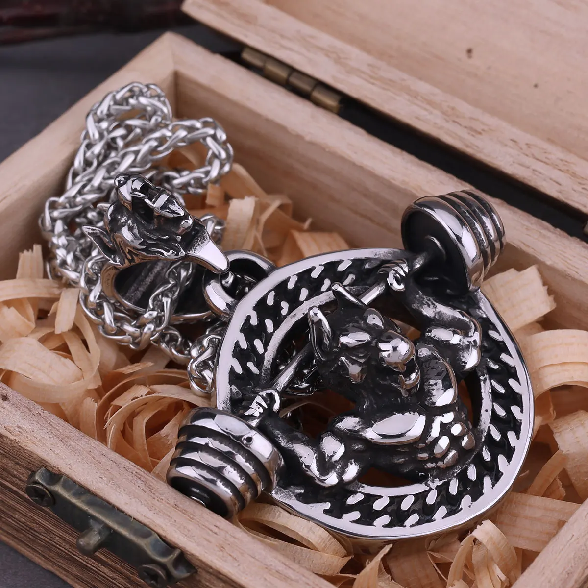 Masculine Men’s Dumbbell Fitness Pendant Heavy Metal Never Fade Stainless Steel Personalized Necklace Jewelry Gift for Males Masculine Men's Dumbbell Fitness Pendant Heavy Metal Never Fade Stainless Steel Personalized Necklace Jewelry Gift for Males