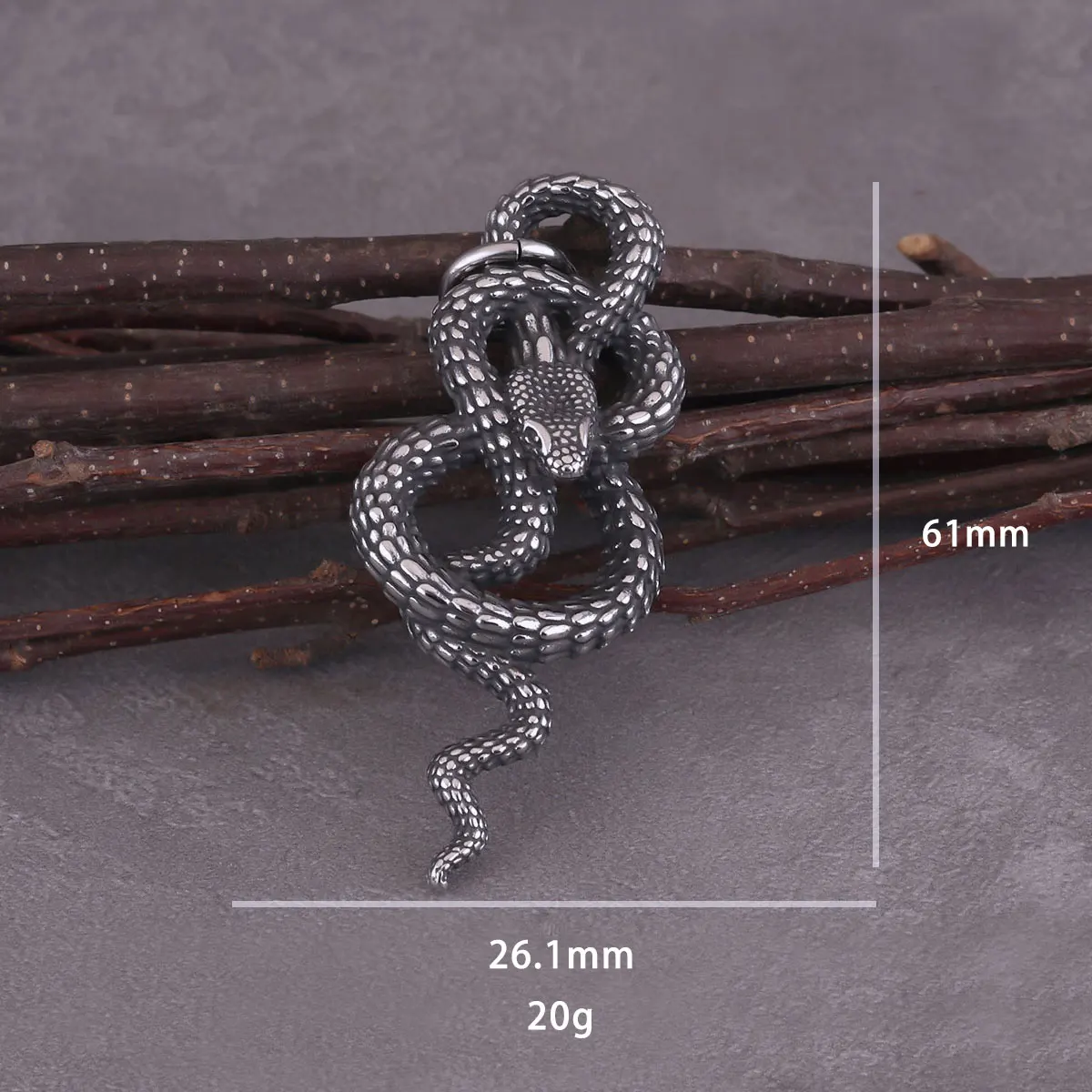 Stainless Steel Winding Snake Pendant Necklace Black Gun Plated Animal Creative Design Necklace Men Punk Hip Hop Jewelry Gift Stainless Steel Winding Snake Pendant Necklace Black Gun Plated Animal Creative Design Necklace Men Punk Hip Hop Jewelry Gift