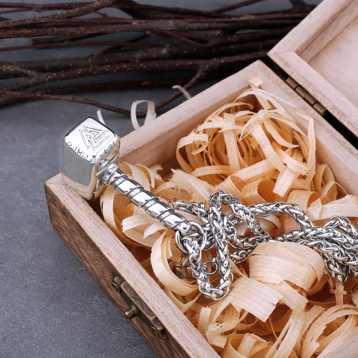 Viking Battle Thor’s Hammer Necklace Stainless Steel Mens Vintage Fashion Pendant Necklace Nordic Jewelry Gift for Boyfriend Viking Battle Thor's Hammer Necklace Stainless Steel Mens Vintage Fashion Pendant Necklace Nordic Jewelry Gift for Boyfriend