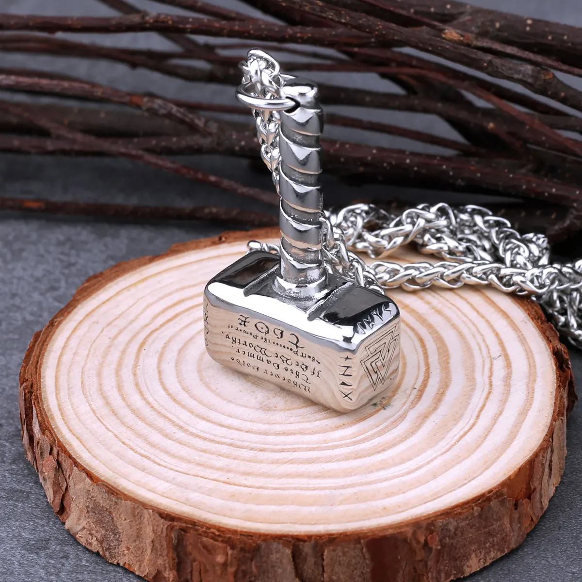 Viking Battle Thor’s Hammer Necklace Stainless Steel Mens Vintage Fashion Pendant Necklace Nordic Jewelry Gift for Boyfriend Viking Battle Thor's Hammer Necklace Stainless Steel Mens Vintage Fashion Pendant Necklace Nordic Jewelry Gift for Boyfriend