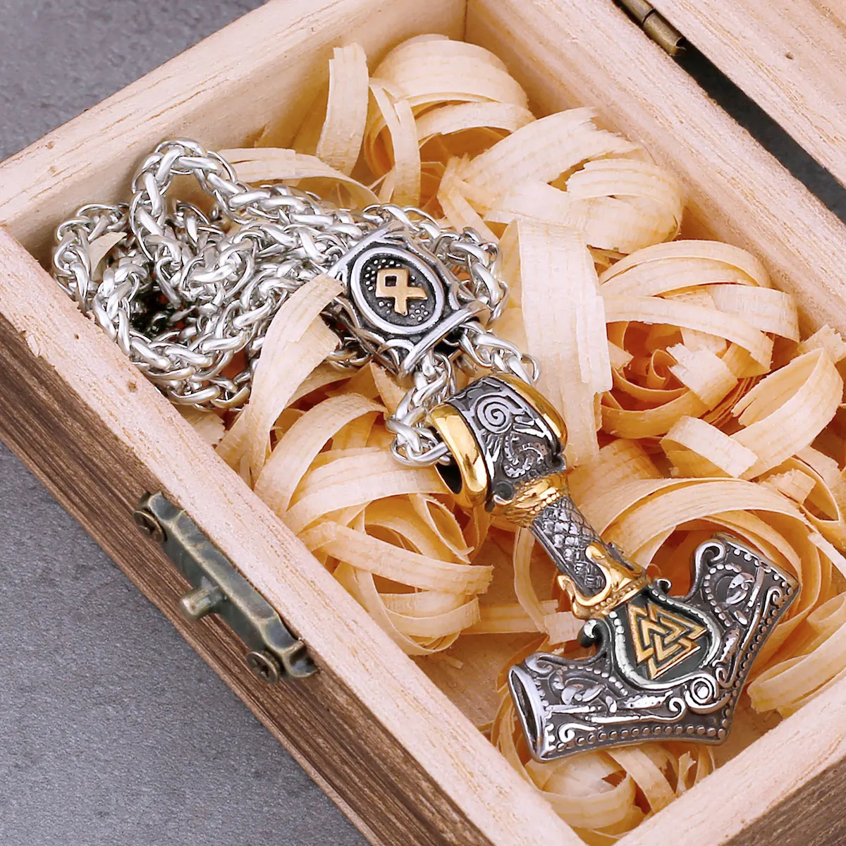 New Design Fashion Viking Thor’s Hammer Necklace Men’s Stainless Steel Jewelry Gift Vintage Scandinavian Rune Amulet Necklace New Design Fashion Viking Thor's Hammer Necklace Men's Stainless Steel Jewelry Gift Vintage Scandinavian Rune Amulet Necklace