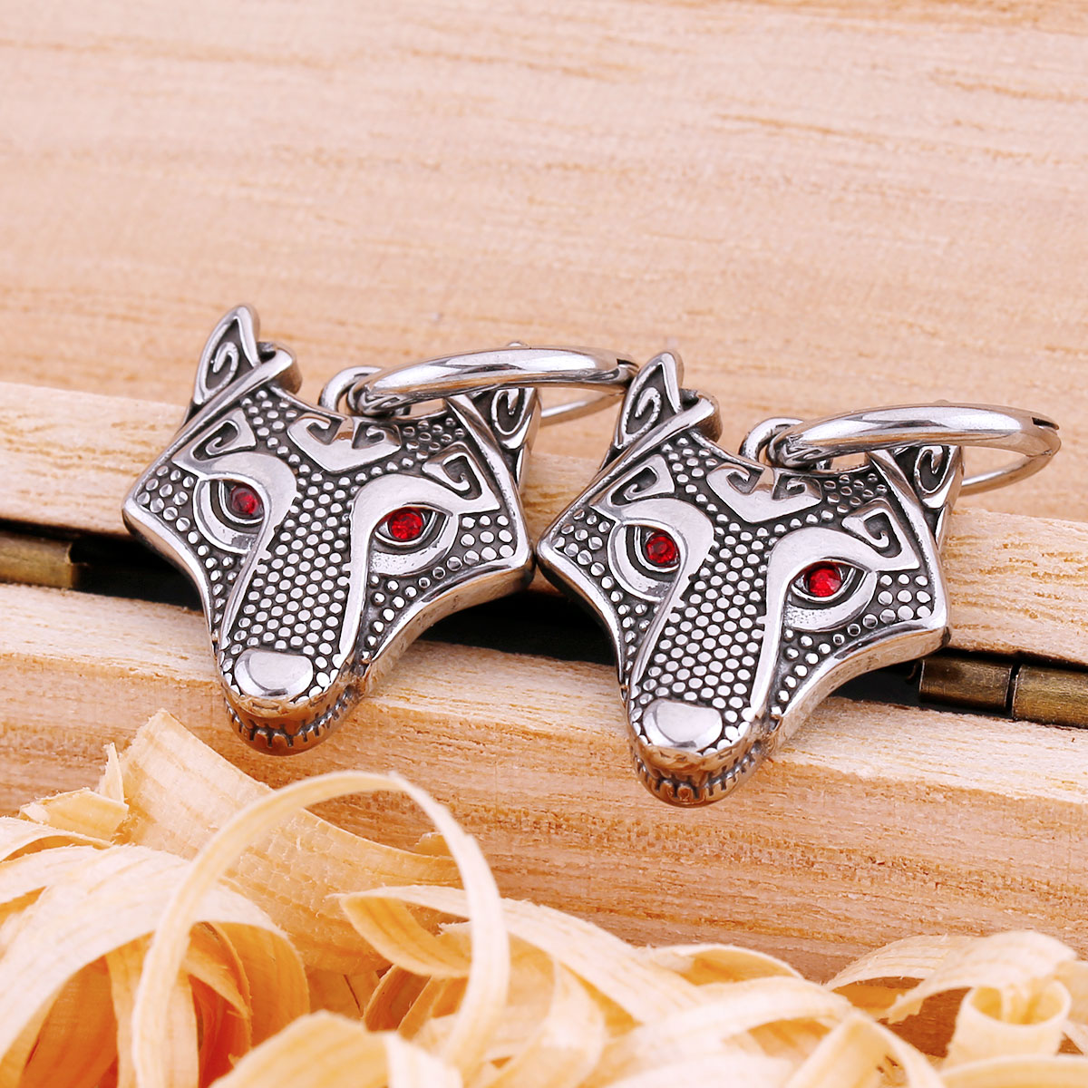 Vintage Vikings Wolf Drop Earrings Men Fashion Celtic Rune Amulet Accessories Stainless Steel Hip Hop Biker Charm Jewelry Vintage Vikings Wolf Drop Earrings Men Fashion Celtic Rune Amulet Accessories Stainless Steel Hip Hop Biker Charm Jewelry