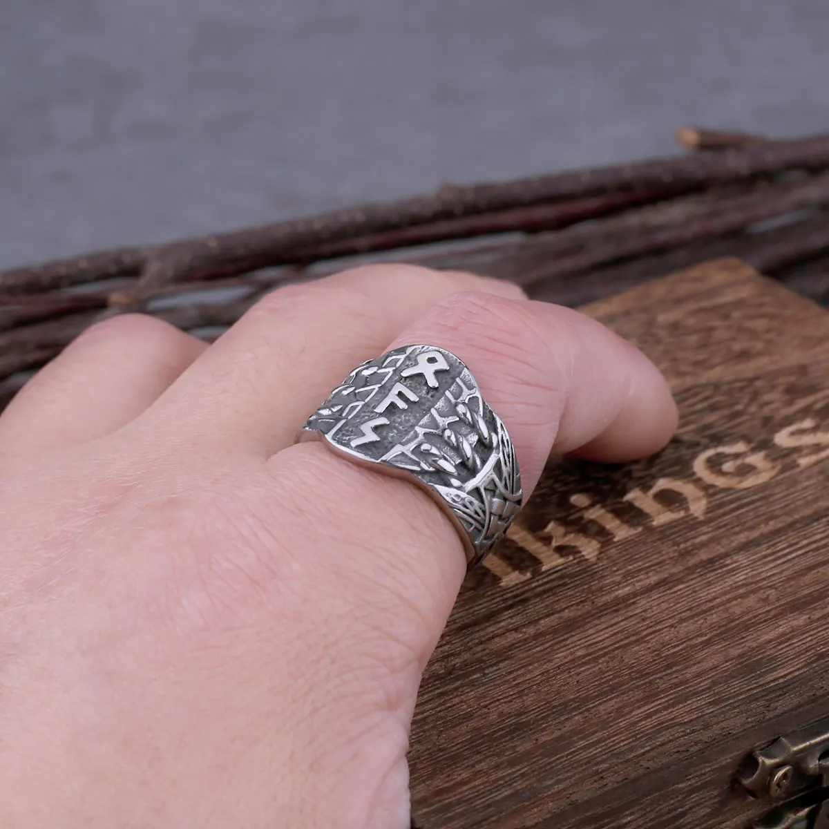 Stainless Steel Virgin Odin Rune Ring Men‘s Retro Nordic Totem Punk Celtic Knot Ring Hip Hop Biker Male Amulet Jewelry As A Gift Stainless Steel Virgin Odin Rune Ring Men‘s Retro Nordic Totem Punk Celtic Knot Ring Hip Hop Biker Male Amulet Jewelry As A Gift