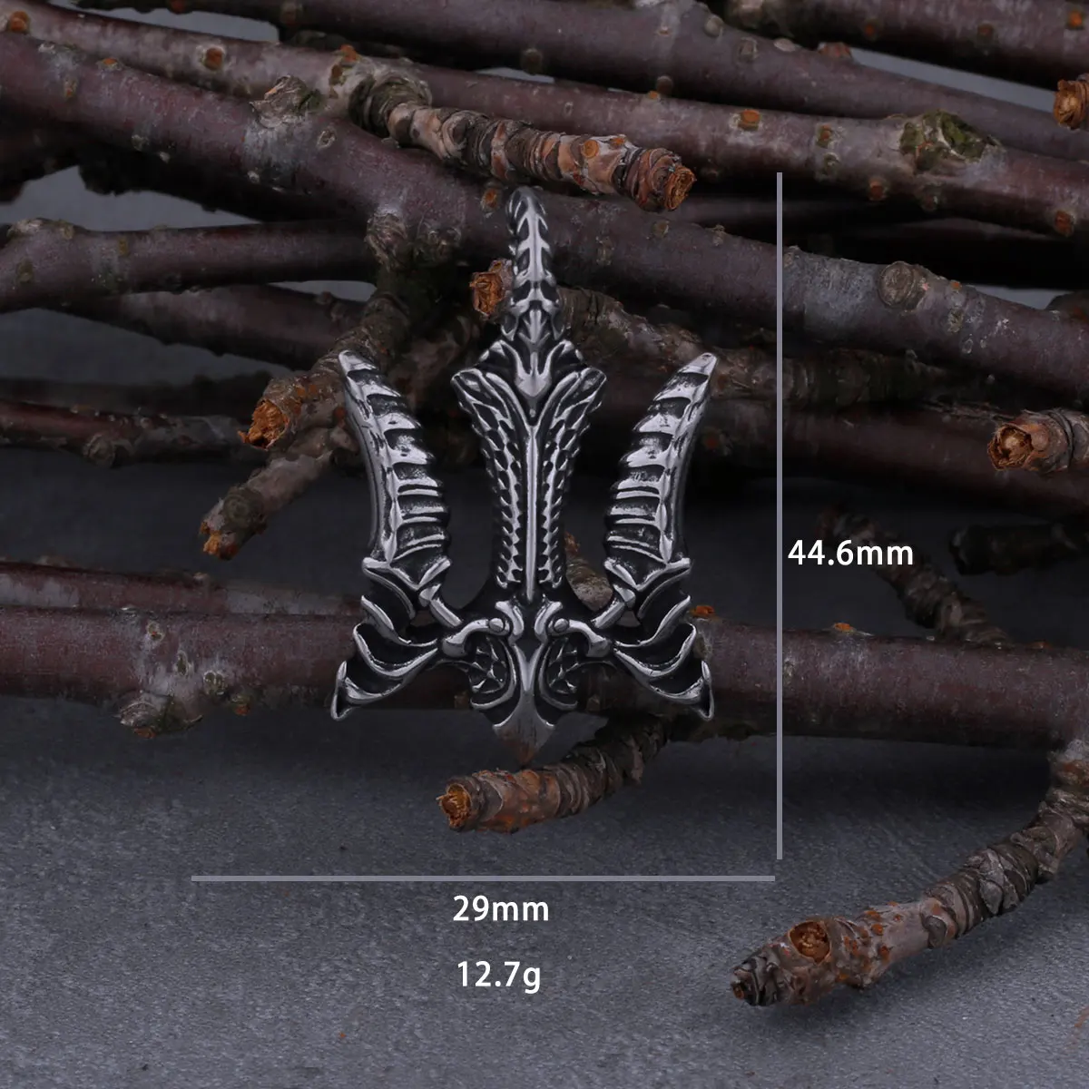 Nordic Poseidon Trident Necklace Mens Fashion Hip Hop Stainless Steel Pendant Viking Jewelry Gift Dropshipping