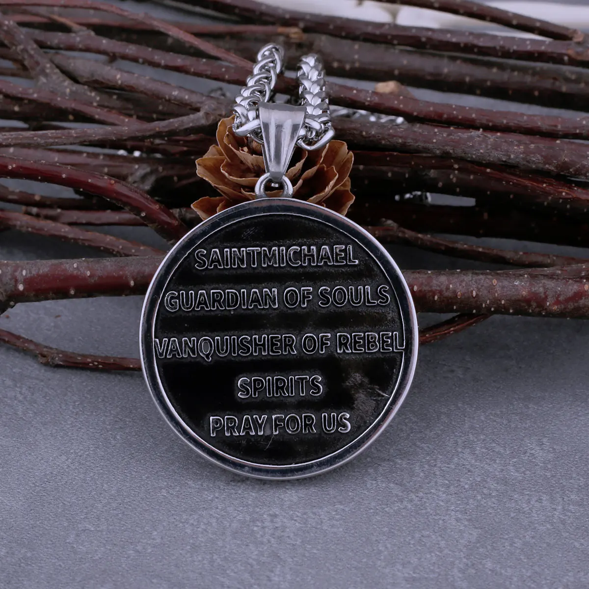 Stainless Steel Archangel St. Michael Necklace Men’s Fashion Believer Amulet Biker Pendant Necklace Jewelry Gift Dropshipping Stainless Steel Archangel St. Michael Necklace Men's Fashion Believer Amulet Biker Pendant Necklace Jewelry Gift Dropshipping