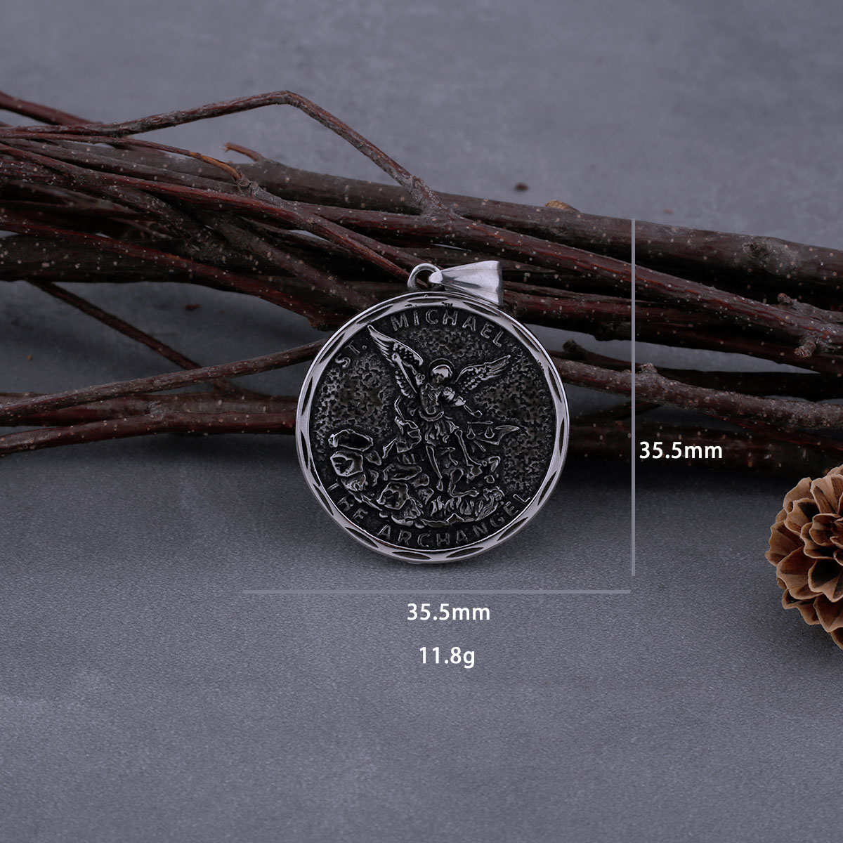 Stainless Steel Archangel St. Michael Necklace Men's Fashion Believer Amulet Biker Pendant Necklace Jewelry Gift Dropshipping