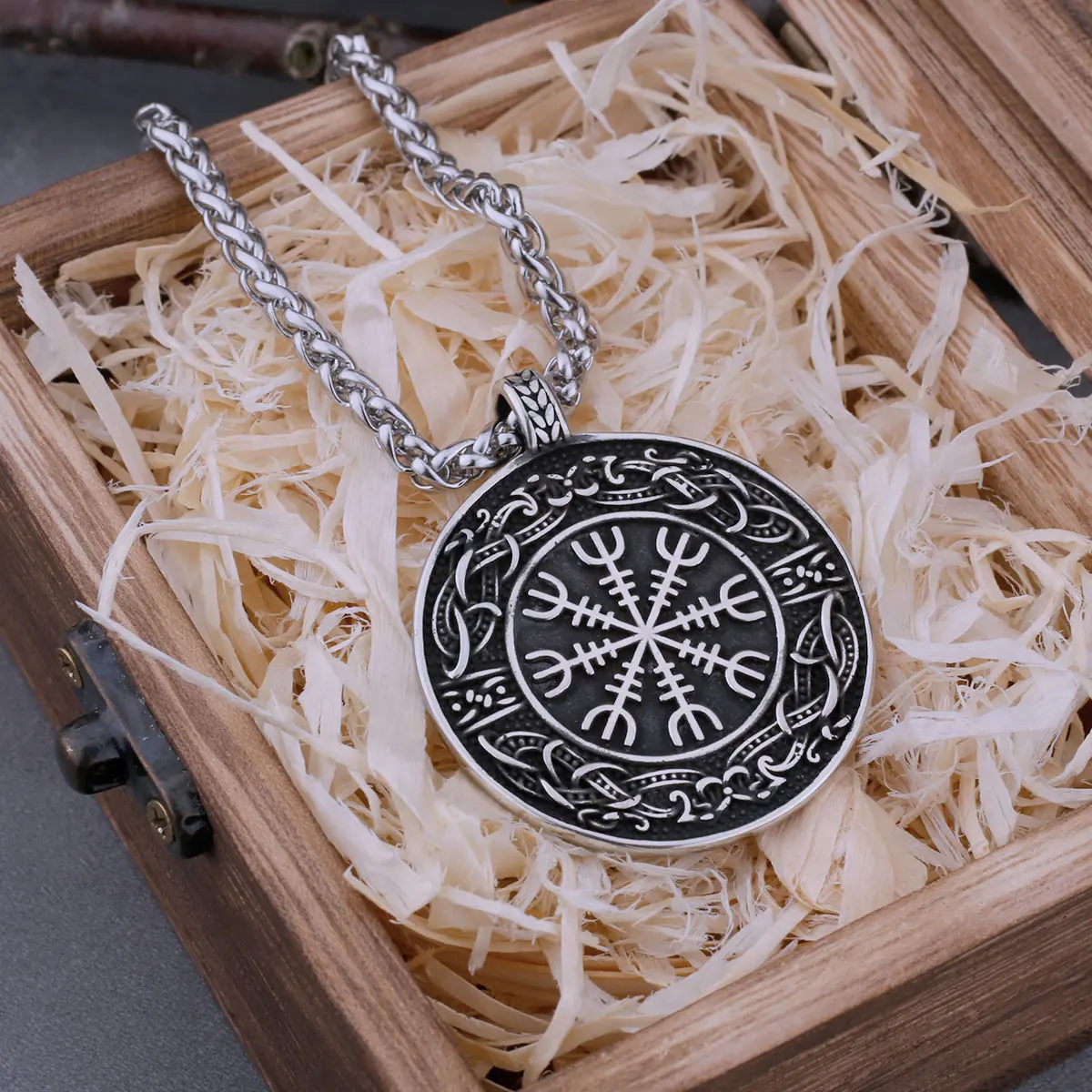 Stainless Steel Mens Viking Ouroboros Helmet of Awe Necklace Hip Hop Vintage Pendant Scandinavian Jewelry Gift for Boyfriend Stainless Steel Mens Viking Ouroboros Helmet of Awe Necklace Hip Hop Vintage Pendant Scandinavian Jewelry Gift for Boyfriend