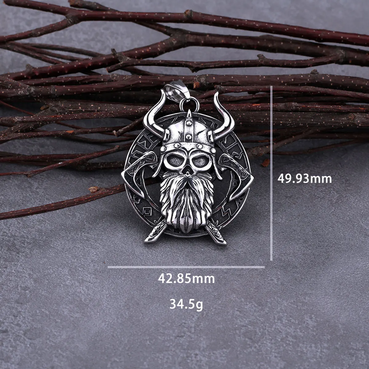 Stainless Steel Nordic Viking Spartan Horn Warrior Men and Women Pendant Necklace Punk Retro Domineering Amulet Jewelry Gift Stainless Steel Nordic Viking Spartan Horn Warrior Men and Women Pendant Necklace Punk Retro Domineering Amulet Jewelry Gift