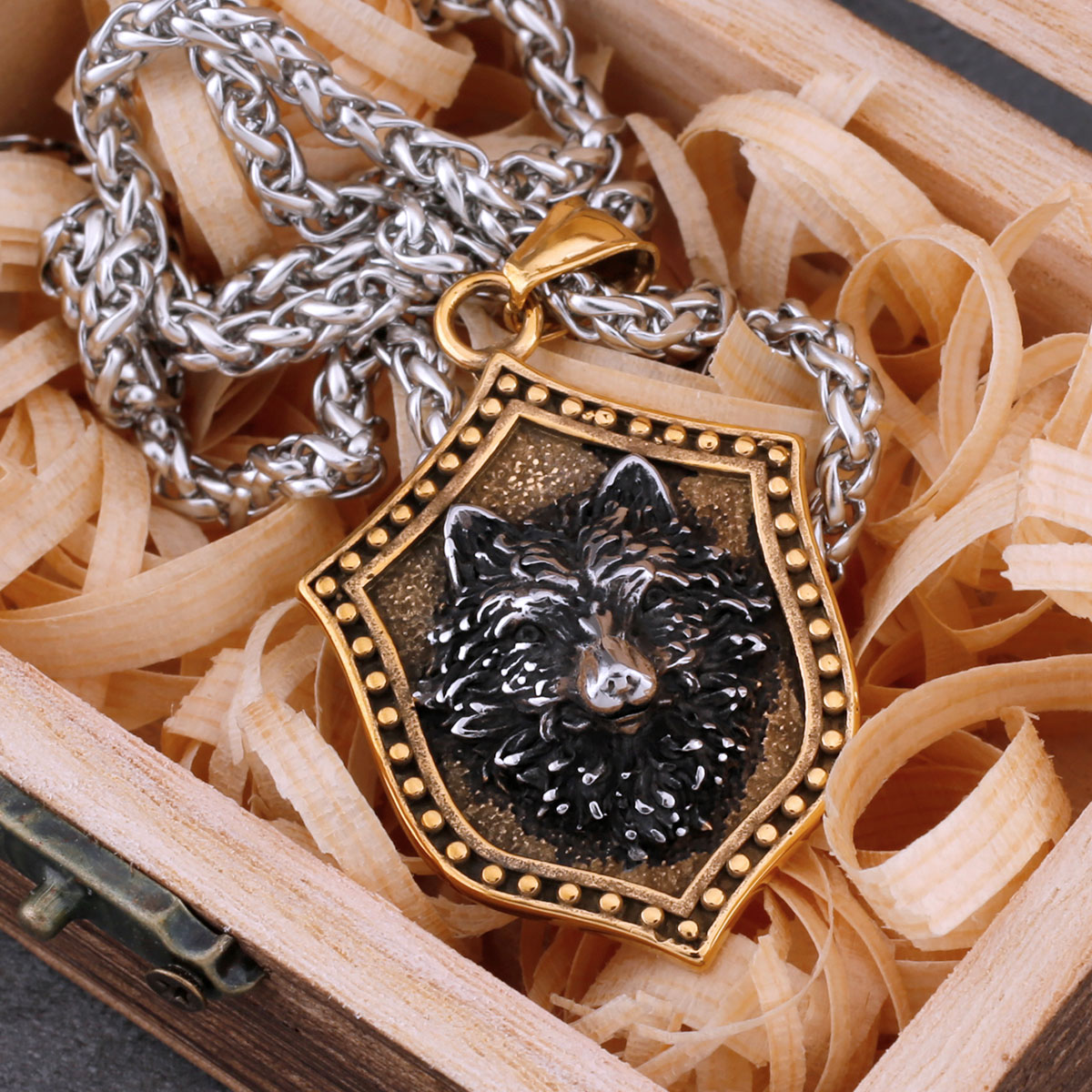 Fashion Vikings Wolf Head Amulet Necklace Men's Nordic Fox Animal Pendant Necklace Vintage Charm Stainless Steel Jewelry As Gift Fashion Vikings Wolf Head Amulet Necklace Men's Nordic Fox Animal Pendant Necklace Vintage Charm Stainless Steel Jewelry As Gift