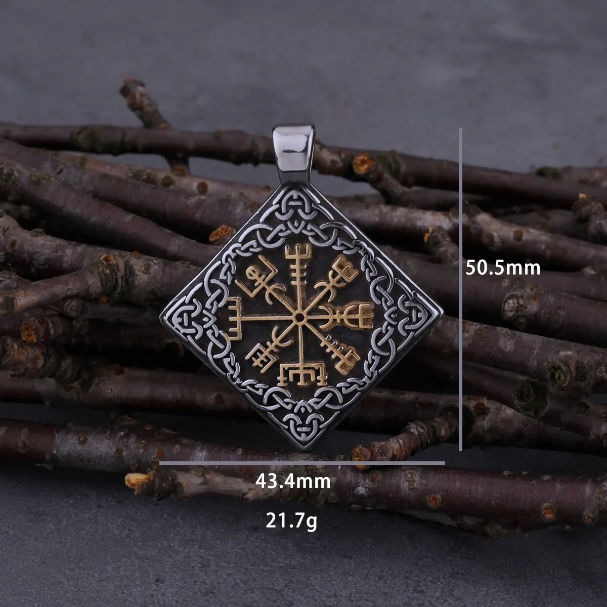 Stainless Steel Men's Road Sign Compass Vegvisir Rune Necklace Odin Amulet Viking Hip Hop Vintage Pendant Jewelry Boyfriend Gift
