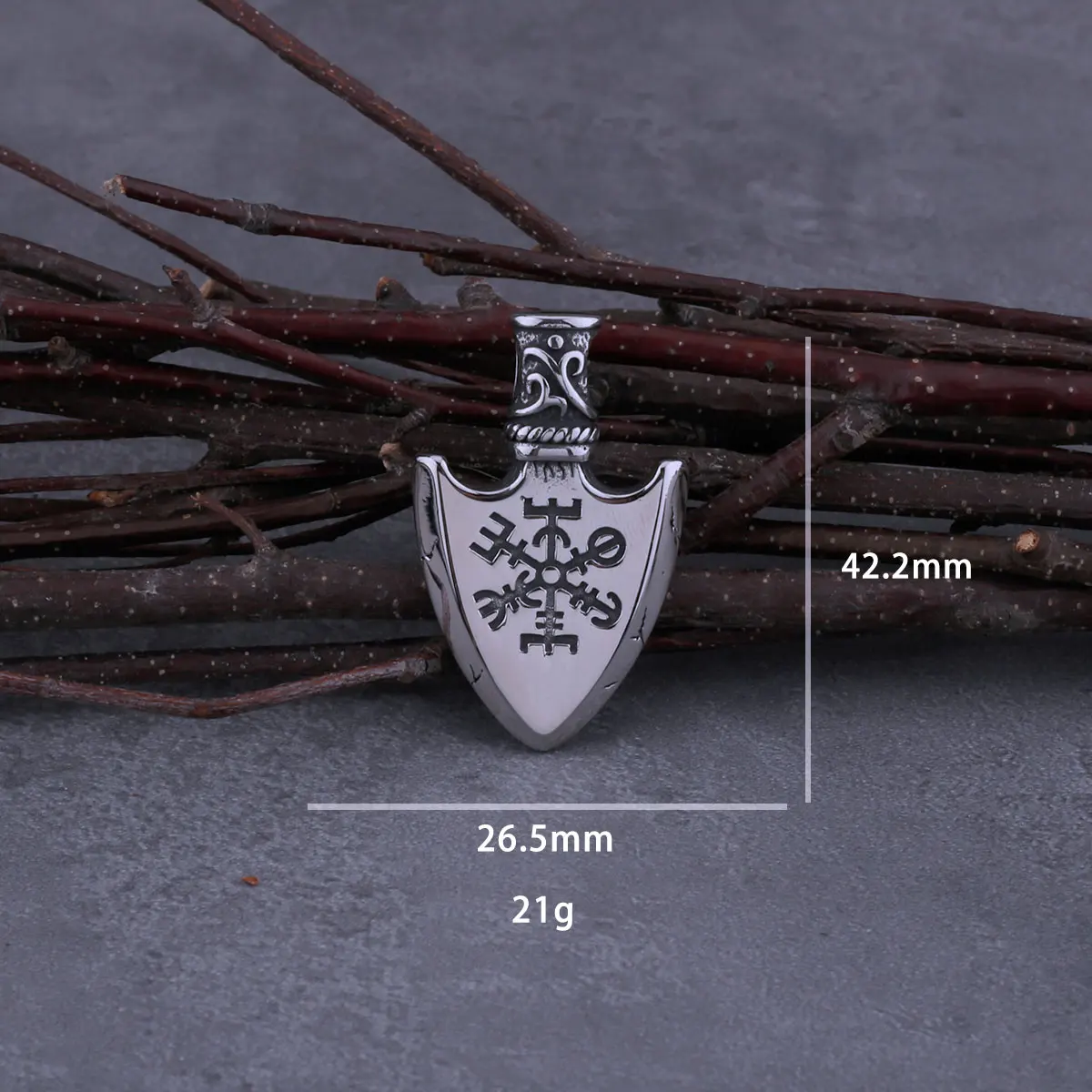 Stainless Steel Viking Arrow Spear Rune Necklace Men’s Retro Nordic Awe Helmet Amulet Pendant Jewelry Stainless Steel Viking Arrow Spear Rune Necklace Men's Retro Nordic Awe Helmet Amulet Pendant Jewelry