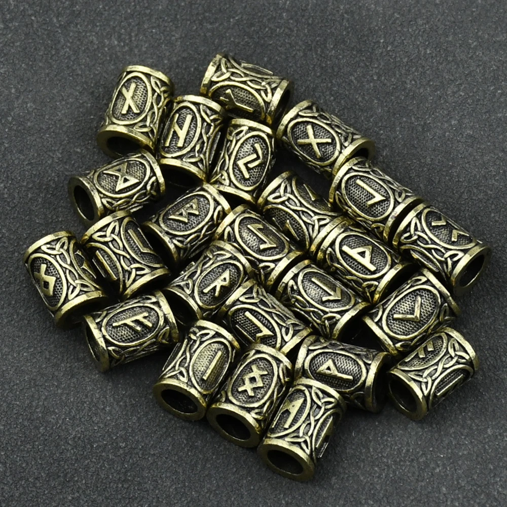 Hair Braid beard Dreadlock Beads rings tube Viking Rune Pattern Design for Hair Styling Accessories Hair Braid beard Dreadlock Beads rings tube Viking Rune Pattern Design for Hair Styling Accessories