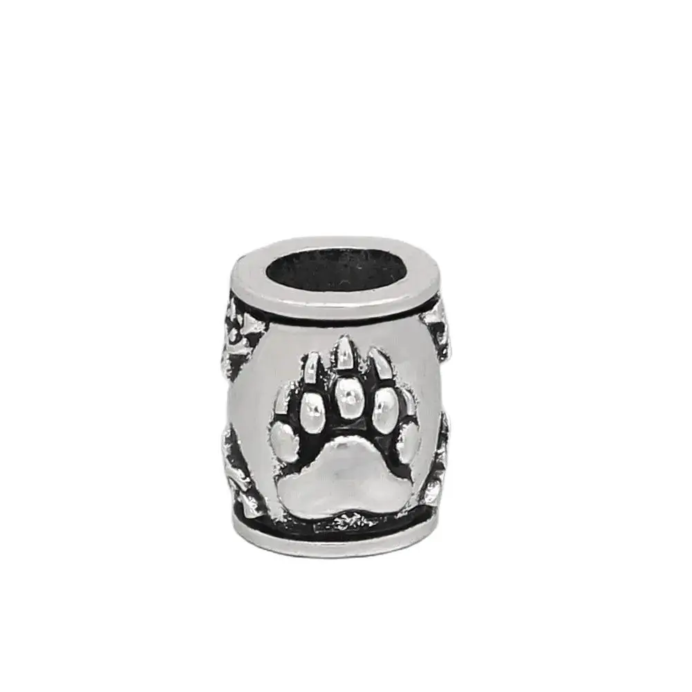Viking Runes Bear paw Beads Charms TIWAZ TYR Sol Odal Futhark Rune Pendant for Hair Bead Bread Ring Viking Jewelry Finding Viking Runes Bear paw Beads Charms TIWAZ TYR Sol Odal Futhark Rune Pendant for Hair Bead Bread Ring Viking Jewelry Finding