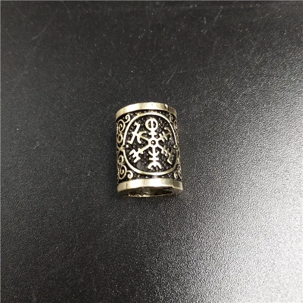 Viking Runes Bear paw Beads Charms TIWAZ TYR Sol Odal Futhark Rune Pendant for Hair Bead Bread Ring Viking Jewelry Finding