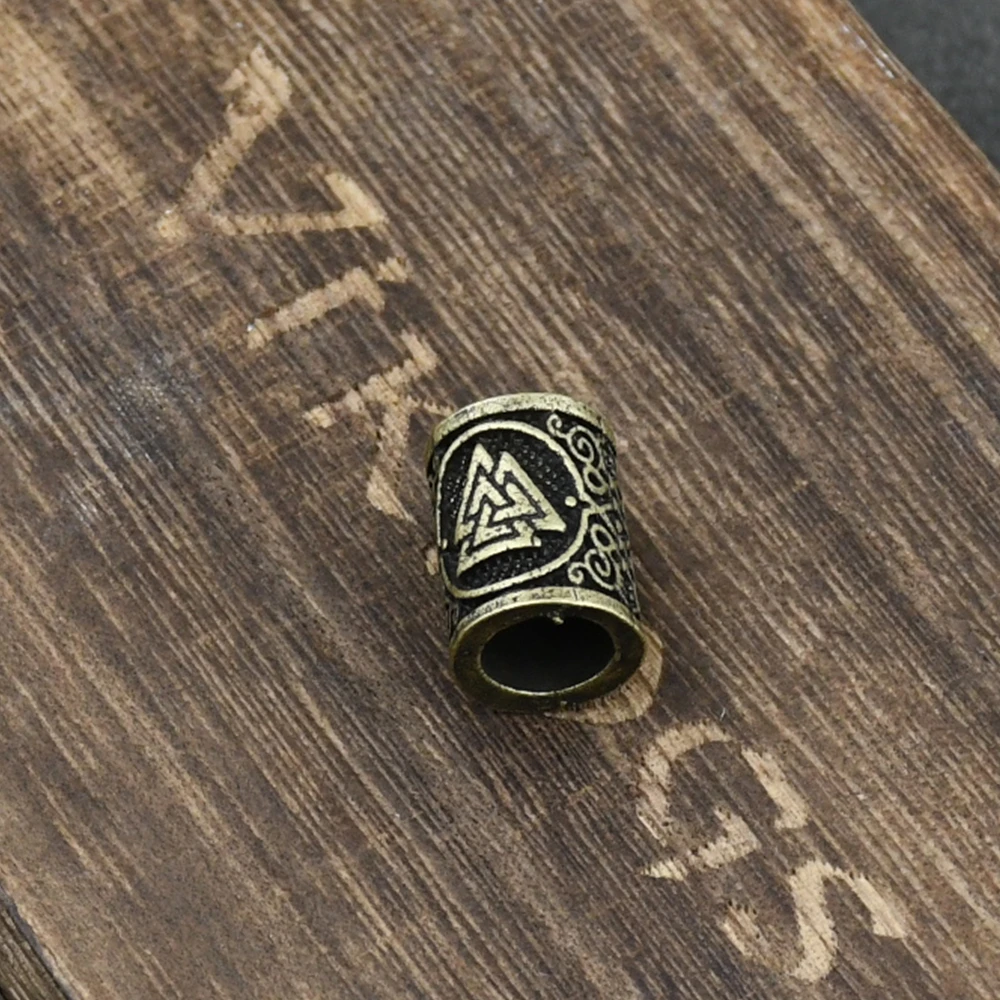 1pcs Tree Of Life Norse Runes Accessories Metal Bead Viking Jewelry 6mm/8mm Hair Beads For Braids Beard Bracelet Making Supplies