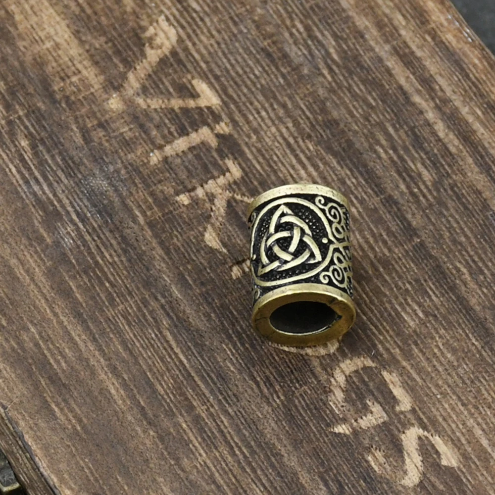 1pcs Tree Of Life Norse Runes Accessories Metal Bead Viking Jewelry 6mm/8mm Hair Beads For Braids Beard Bracelet Making Supplies