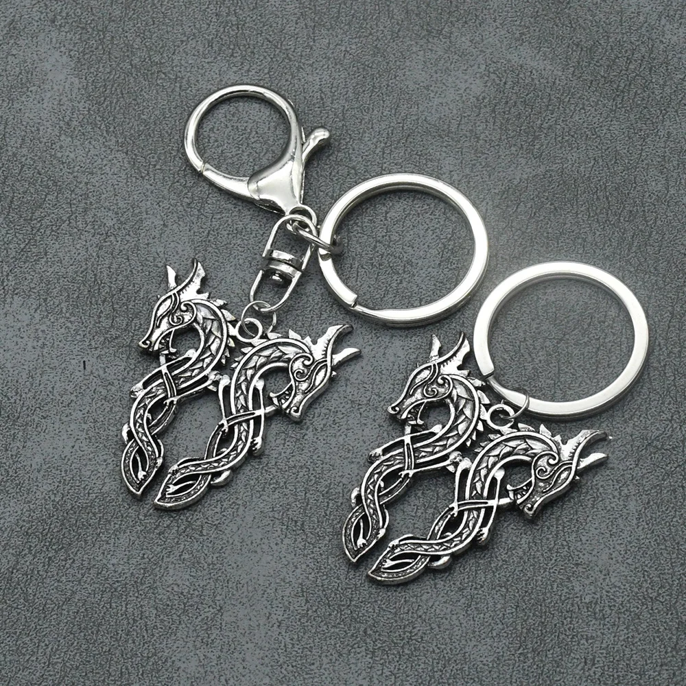 Fashion Alloy Keychain Vintage Dragon Pendants Keyring Retro Jewelry Car Key Chain Bag Charms Decoration Souvenir For Men Gift Fashion Alloy Keychain Vintage Dragon Pendants Keyring Retro Jewelry Car Key Chain Bag Charms Decoration Souvenir For Men Gift