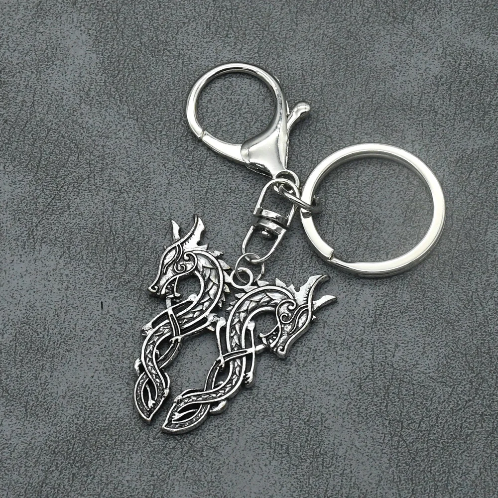 Fashion Alloy Keychain Vintage Dragon Pendants Keyring Retro Jewelry Car Key Chain Bag Charms Decoration Souvenir For Men Gift Fashion Alloy Keychain Vintage Dragon Pendants Keyring Retro Jewelry Car Key Chain Bag Charms Decoration Souvenir For Men Gift
