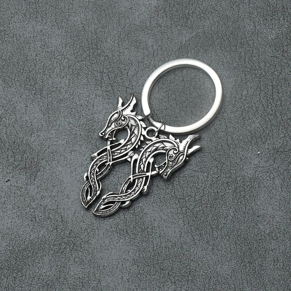 Fashion Alloy Keychain Vintage Dragon Pendants Keyring Retro Jewelry Car Key Chain Bag Charms Decoration Souvenir For Men Gift Fashion Alloy Keychain Vintage Dragon Pendants Keyring Retro Jewelry Car Key Chain Bag Charms Decoration Souvenir For Men Gift