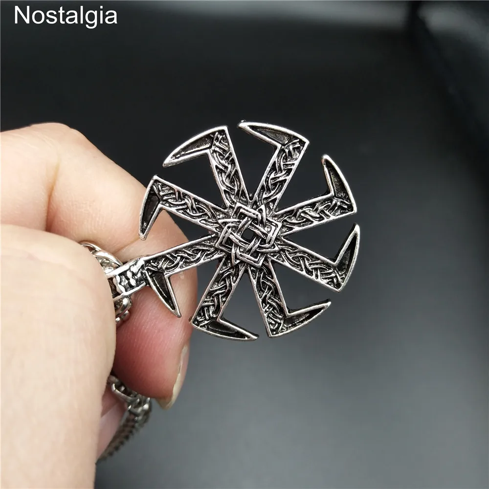 Slavic Kolovrat Amulet Pendant Pagan Sunfiower Talisman Norse Jewelry Necklace & Pendants Slavic Symbol Necklace Freeship Slavic Kolovrat Amulet Pendant Pagan Sunfiower Talisman Norse Jewelry Necklace & Pendants Slavic Symbol Necklace Freeship