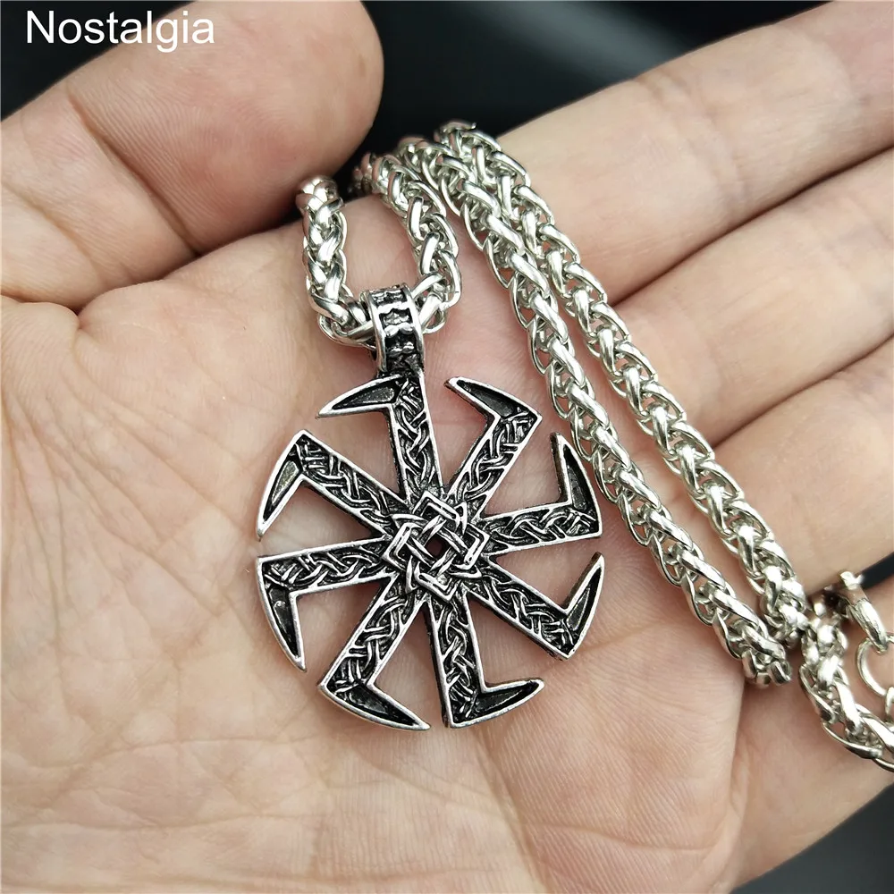 Slavic Kolovrat Amulet Pendant Pagan Sunfiower Talisman Norse Jewelry Necklace & Pendants Slavic Symbol Necklace Freeship Slavic Kolovrat Amulet Pendant Pagan Sunfiower Talisman Norse Jewelry Necklace & Pendants Slavic Symbol Necklace Freeship