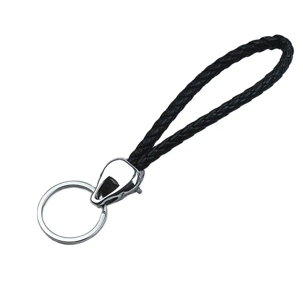 1Pcs Stainless Steel Wolf Amulet Jewelry PU Braided Woven Leather Keychain Viking Accessories Key Ring For Knife Car Decoration 1Pcs Stainless Steel Wolf Amulet Jewelry PU Braided Woven Leather Keychain Viking Accessories Key Ring For Knife Car Decoration