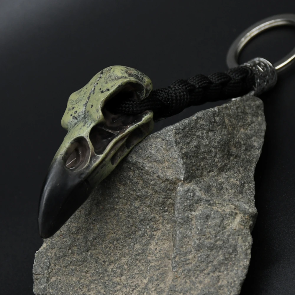 Odin Crow Skeleton Keychain Vikings Eagle's head Pendant Keyring Paracord Rope Norse Pirates Rune Valknut Amulet Jewelry Gift Odin Crow Skeleton Keychain Vikings Eagle's head Pendant Keyring Paracord Rope Norse Pirates Rune Valknut Amulet Jewelry Gift