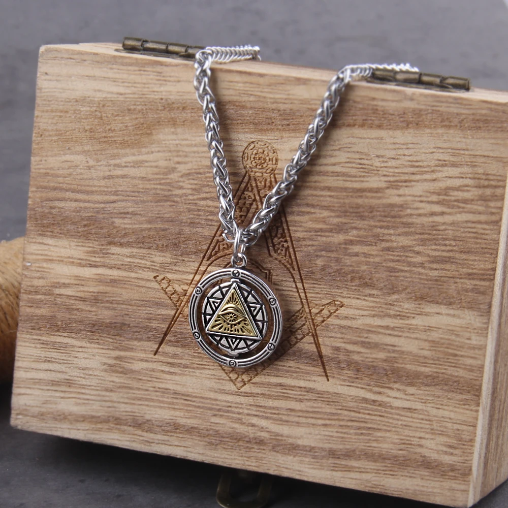 Eye of Horus Necklace Evil Eye Pendant Ancient Egypt Protection Necklace Jewelry Gift Men and Women Amulets with wood box