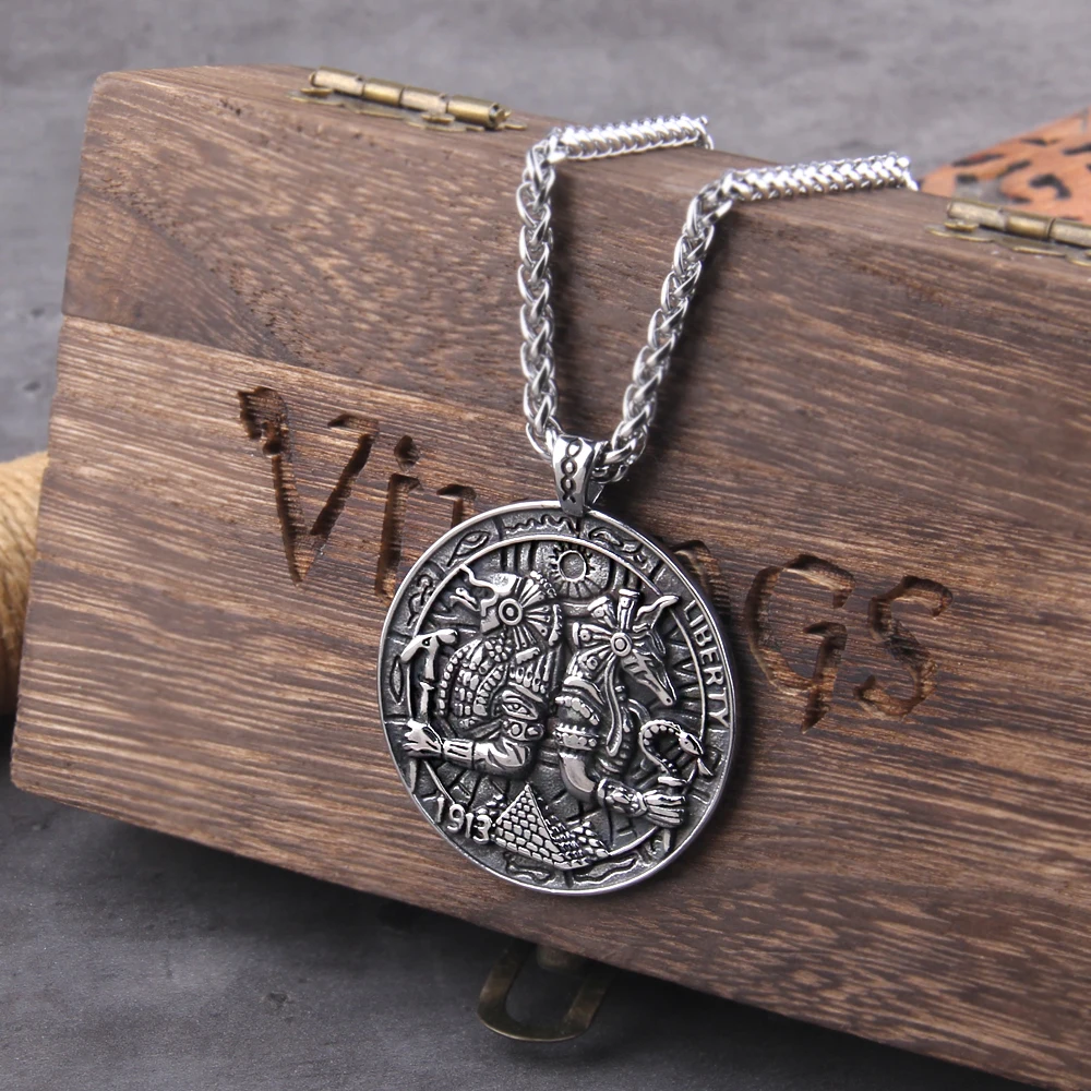 Ancient Egyptian God Eye of Horus Ankh Pendant Necklace Chain Men’s and Women’s Protection Amulet Jewelry with wood box as gift Ancient Egyptian God Eye of Horus Ankh Pendant Necklace Chain Men's and Women's Protection Amulet Jewelry with wood box as gift