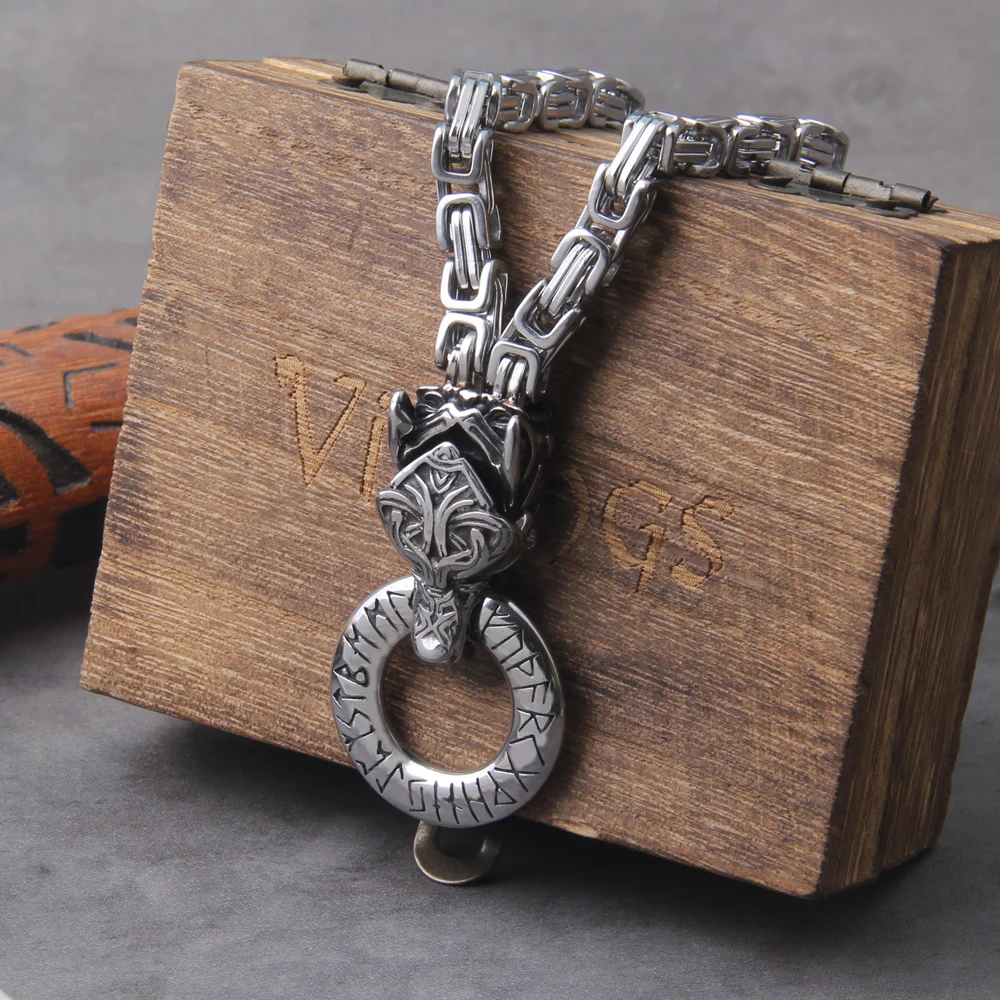 Celtic Wolf Necklaces Viking Vegvisir Amulet Hammer Pendant Norse Runes Anchor Stainless Steel King Chain Jewelry Celtic Wolf Necklaces Viking Vegvisir Amulet Hammer Pendant Norse Runes Anchor Stainless Steel King Chain Jewelry