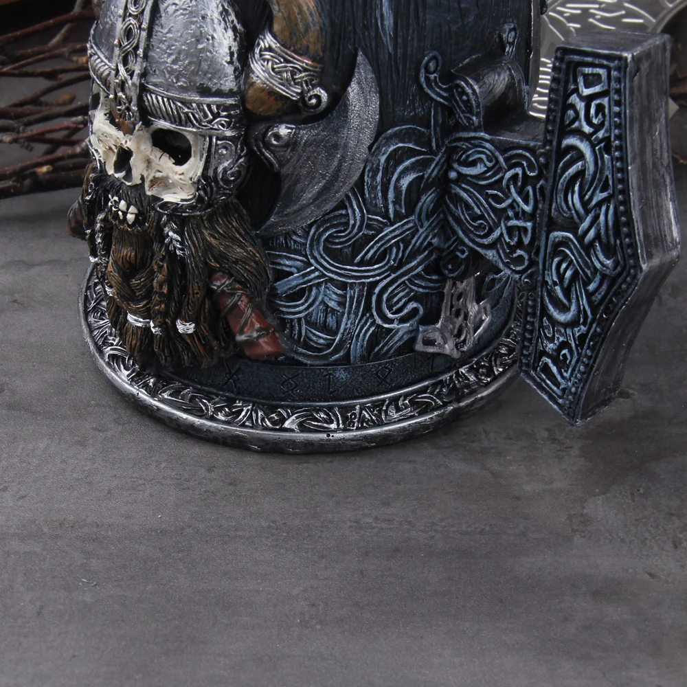 Danegeld Tankard Mug With Stainless Steel Insert Resin Skull Viking Coffee Beer Mugs Cup BEST Birthday Gift 600ml Danegeld Tankard Mug With Stainless Steel Insert Resin Skull Viking Coffee Beer Mugs Cup BEST Birthday Gift 600ml