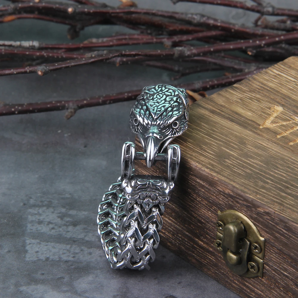 Never Fade Rock Viking Wolf Bracelet Men's Stainless Steel Mesh Chain Can Open Wolf Mouth Punk Bracelets Biker Jewelry Never Fade Rock Viking Wolf Bracelet Men's Stainless Steel Mesh Chain Can Open Wolf Mouth Punk Bracelets Biker Jewelry