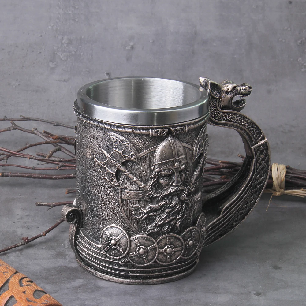 Viking Wood Style Beer Mug Simulation Viking Ship Dragon Drakkar Tankard Mug Nordic Beer Cup Large Size Viking Wood Style Beer Mug Simulation Viking Ship Dragon Drakkar Tankard Mug Nordic Beer Cup Large Size