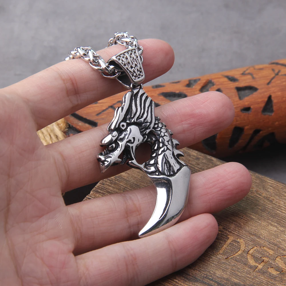 Dragon Claw Pendant Retro Ethnic Punk Beast Claw Necklace Personality Men’s Bike Riding Party Leisure Jewelry Accessories Dragon Claw Pendant Retro Ethnic Punk Beast Claw Necklace Personality Men's Bike Riding Party Leisure Jewelry Accessories