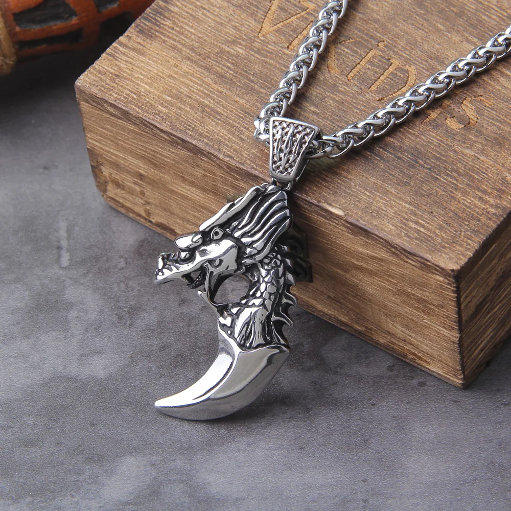 Dragon Claw Pendant Retro Ethnic Punk Beast Claw Necklace Personality Men's Bike Riding Party Leisure Jewelry Accessories