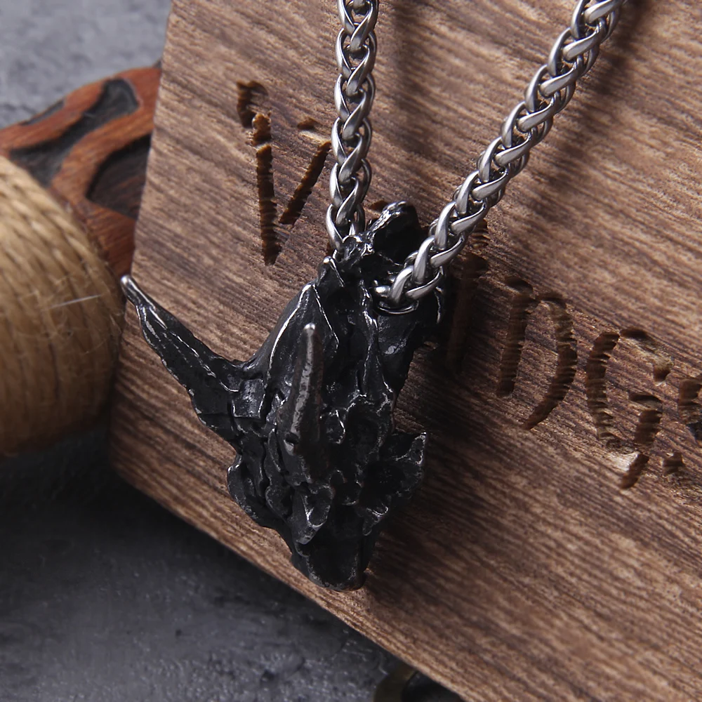 2024 New Design Charms Viking Dragon Skull Pendant Necklace Men’s Fashion Biker Rock Punk Jewelry Antique Retro Chain Gift 2024 New Design Charms Viking Dragon Skull Pendant Necklace Men's Fashion Biker Rock Punk Jewelry Antique Retro Chain Gift