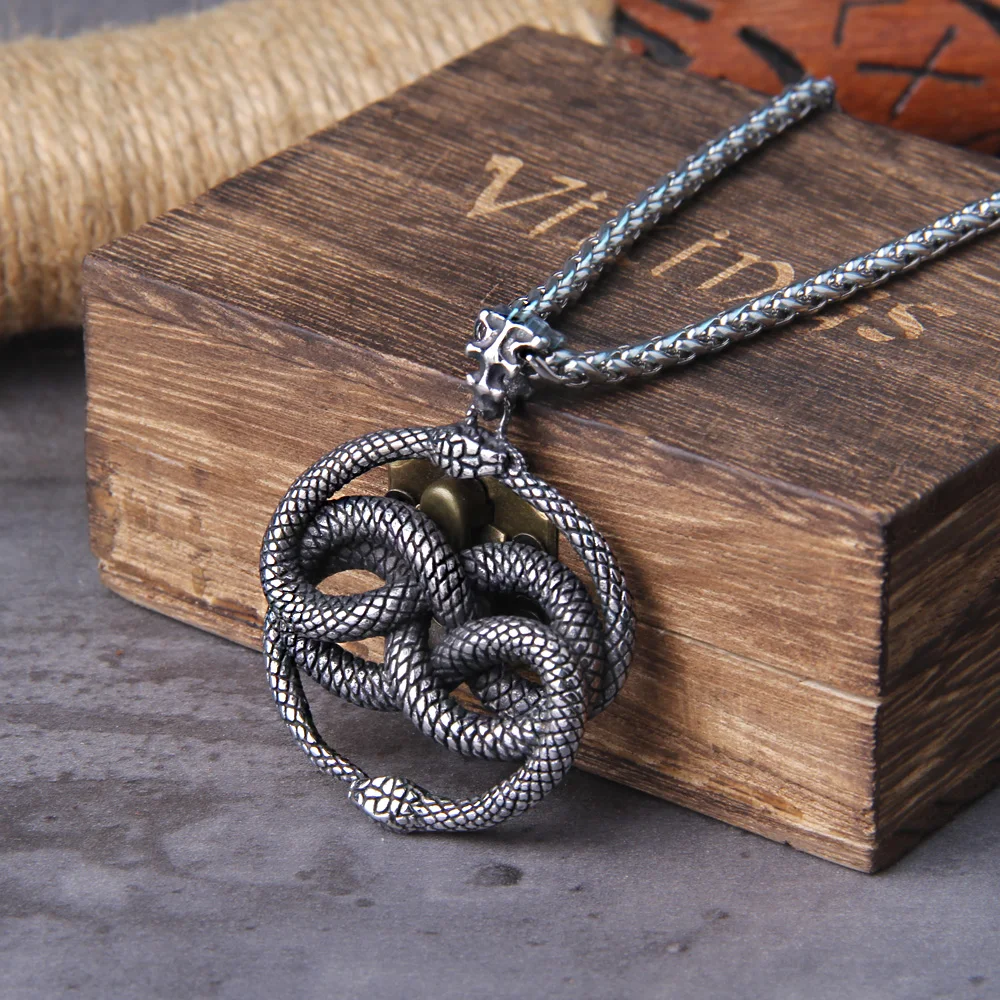 Viper School Snake Necklace for Women, Serpent Pendant, Amulet, Magic, Gothic, Pagan Jewelry