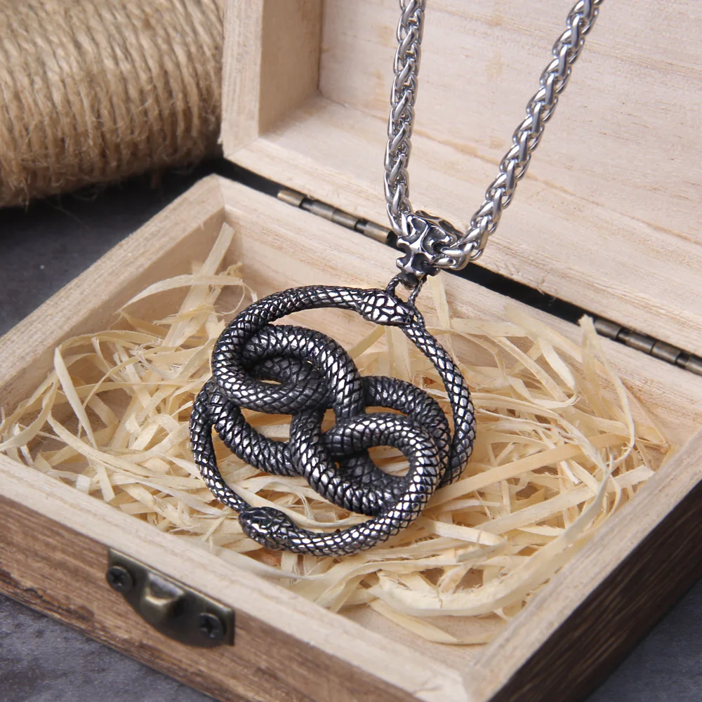 Viper School Snake Necklace for Women, Serpent Pendant, Amulet, Magic, Gothic, Pagan Jewelry