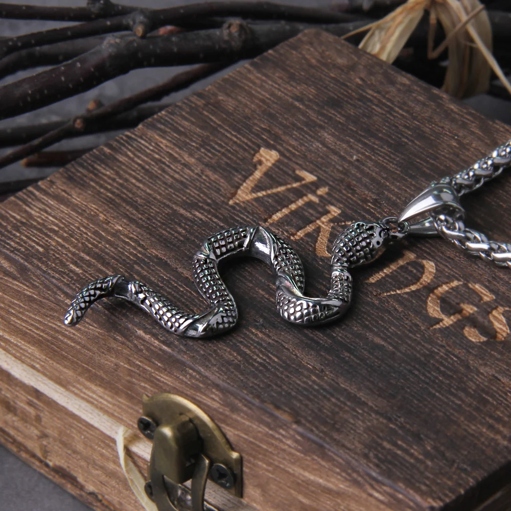 Viper School Snake Necklace for Women, Serpent Pendant, Amulet, Magic, Gothic, Pagan Jewelry
