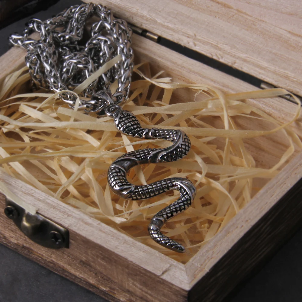 Viper School Snake Necklace for Women, Serpent Pendant, Amulet, Magic, Gothic, Pagan Jewelry