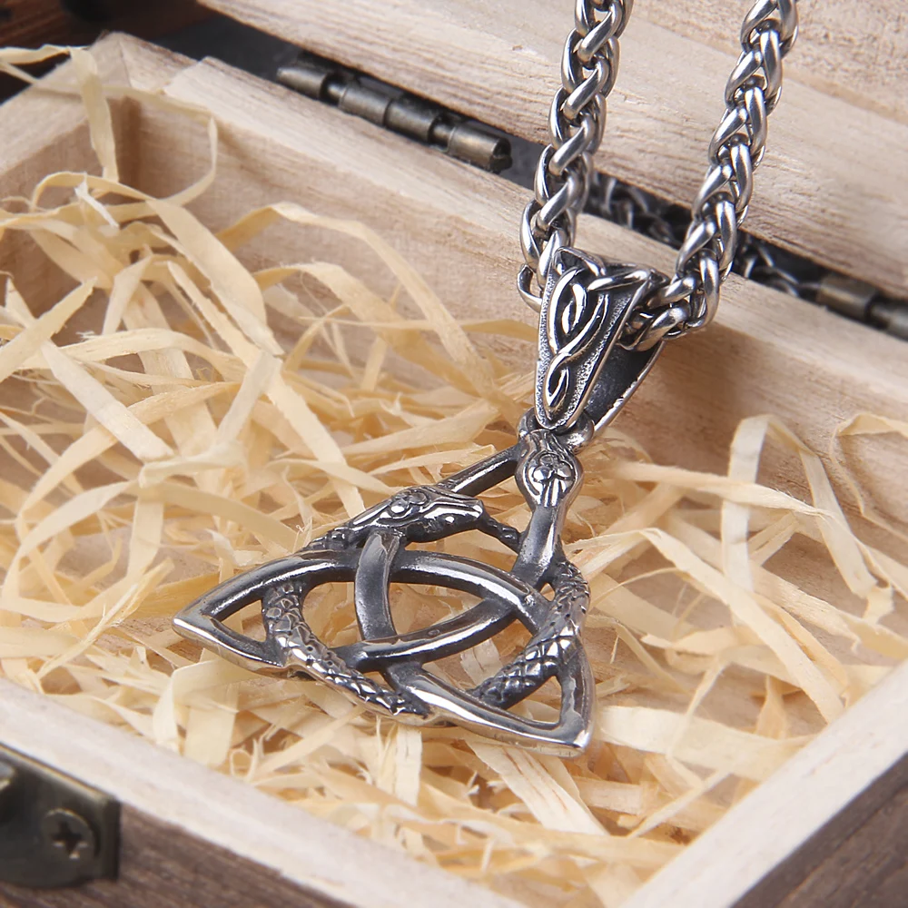 Vintage 2024 New Dropshipping Men’s 316L Stainless Steel Snake Pendant Necklace Lucky Knot Chain Animal Jewelry Boyfriend Gift Vintage 2024 New Dropshipping Men's 316L Stainless Steel Snake Pendant Necklace Lucky Knot Chain Animal Jewelry Boyfriend Gift