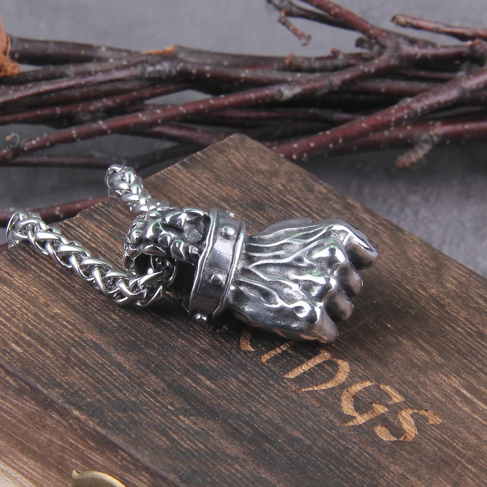 stainless steel Gothic Pendants Fist Necklace Cool Street Style Necklaces For Men Collar Hombre Neck Chains Punk Jewelry Gift stainless steel Gothic Pendants Fist Necklace Cool Street Style Necklaces For Men Collar Hombre Neck Chains Punk Jewelry Gift
