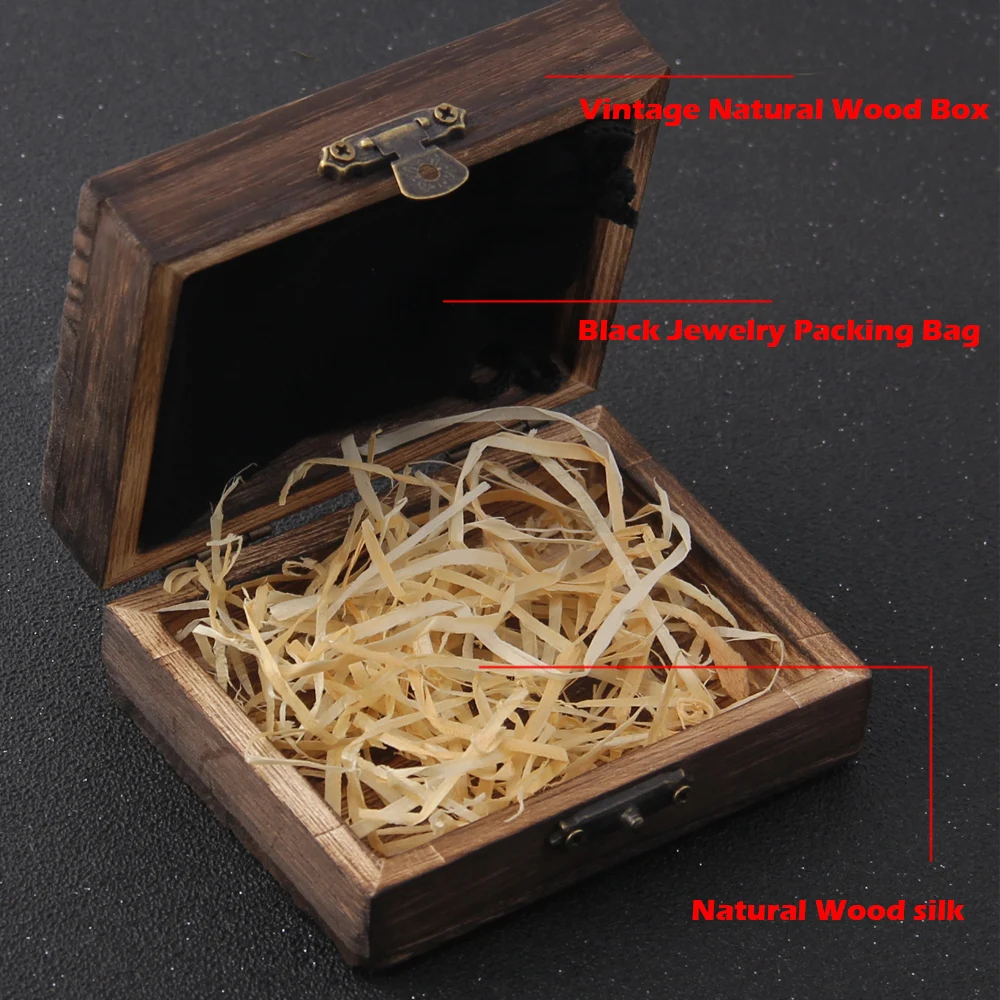New Arrival Viking Rune Axe Necklace in Stainless Steel with Wooden Box as Gift for Men New Arrival Viking Rune Axe Necklace in Stainless Steel with Wooden Box as Gift for Men