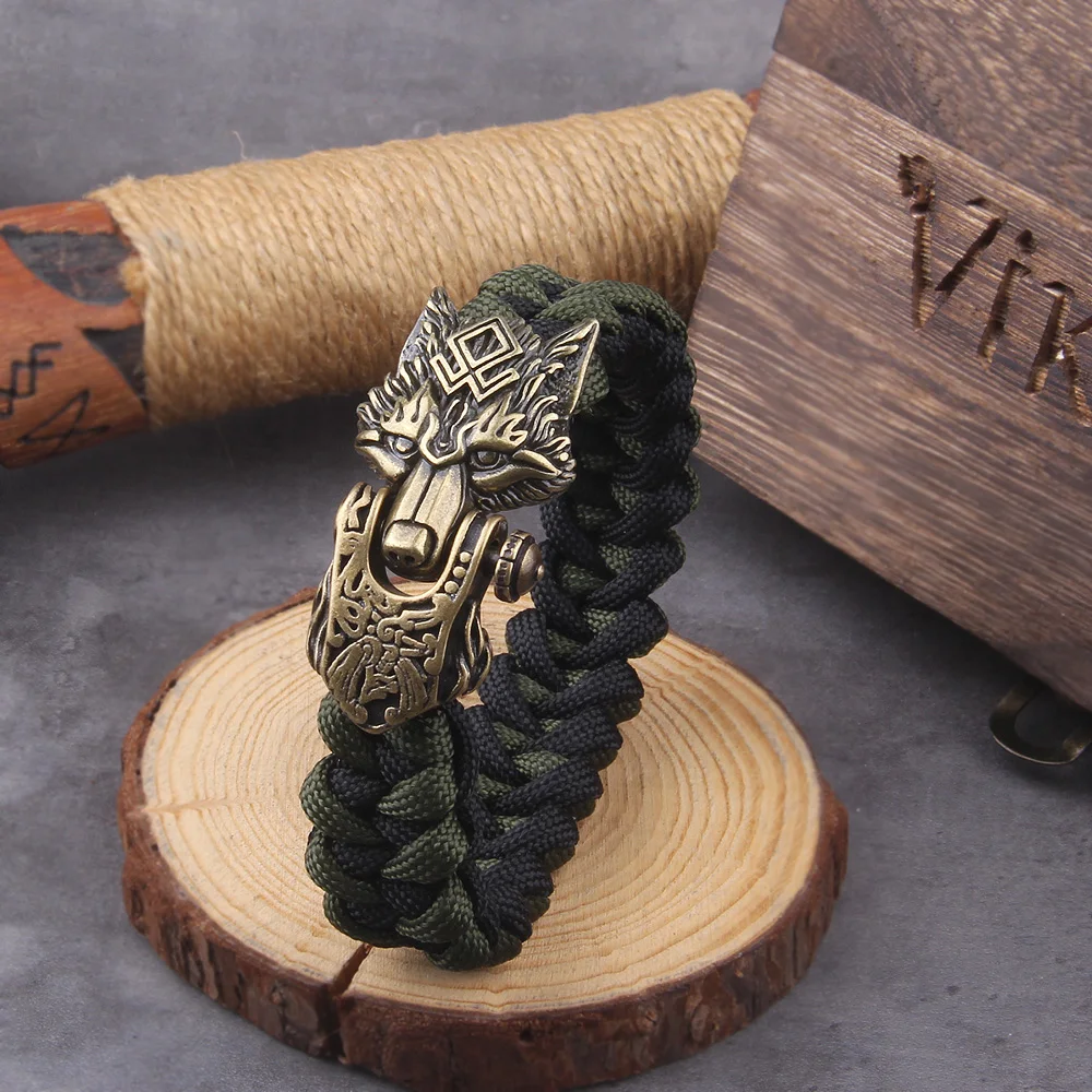 Never Fade Rock Viking Wolf Bracelet Men's handmade cord Wolf Bead Punk Bracelets Biker Jewelry Never Fade Rock Viking Wolf Bracelet Men's handmade cord Wolf Bead Punk Bracelets Biker Jewelry